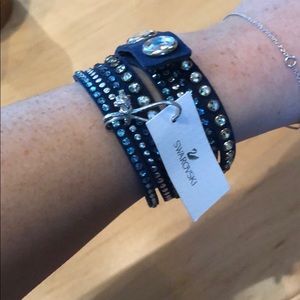 Swarovski bejeweled blue bracelet